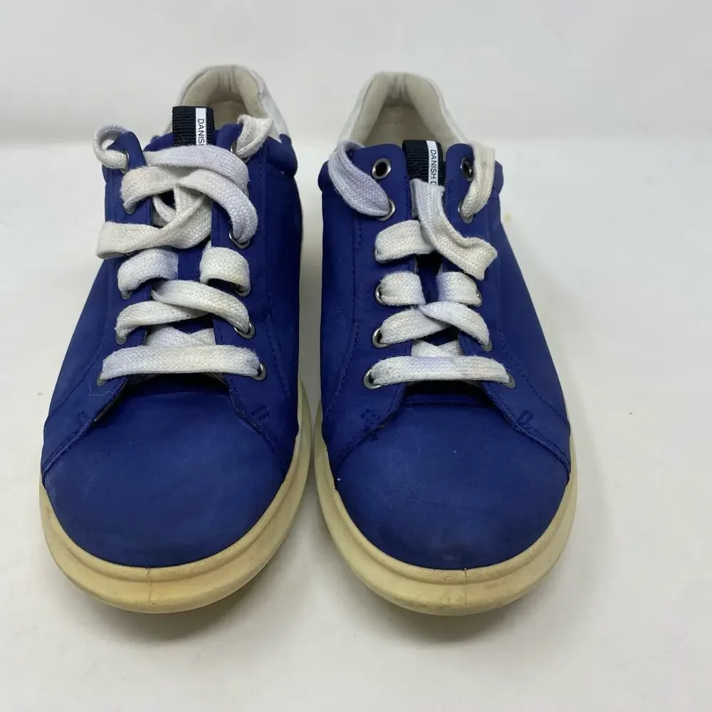 Ecco Soft 3 Blue Nubuck Platform Comfort Lace Up Sneakers Womens 8.5